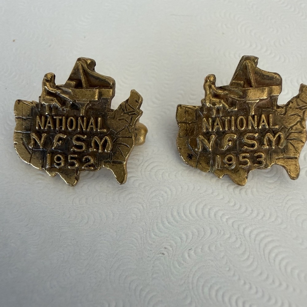 National Fraternity Of Student Musicians Pins‎ 1952 1953 NFSM Lot Vintage